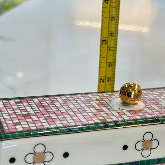 Anthropologie Mosaic Butterfly Butter Dish – Pink & Gold-NEW - Picture 12 of 14